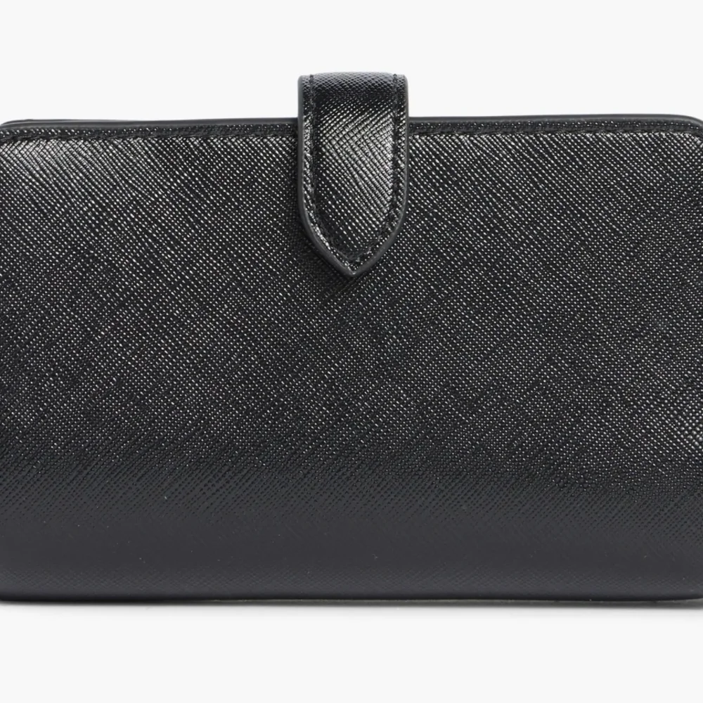 Kate spade Kenzie Boxed Medium Compact BIFOLD Wallet in Black & GOLD #KK043 NEW